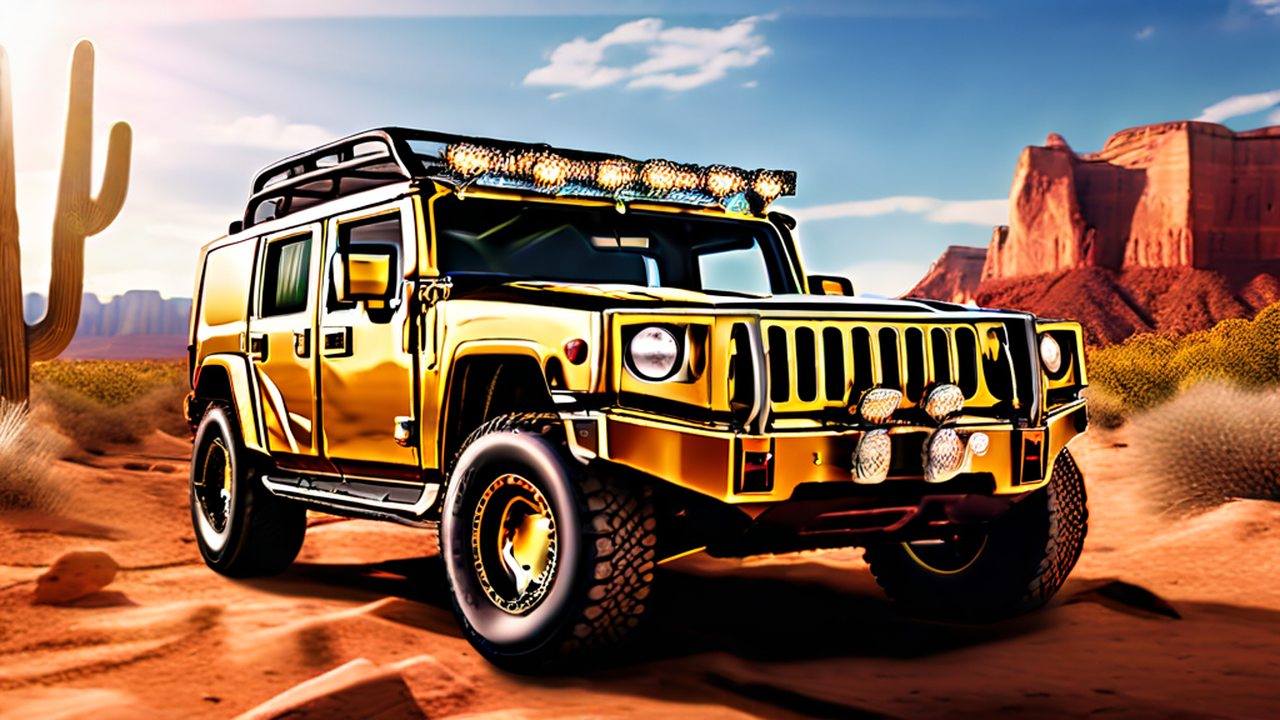 Hummer in Sahuarita, AZ. Image shows the results of mobile auto detailing by Mean Green Cleaning.